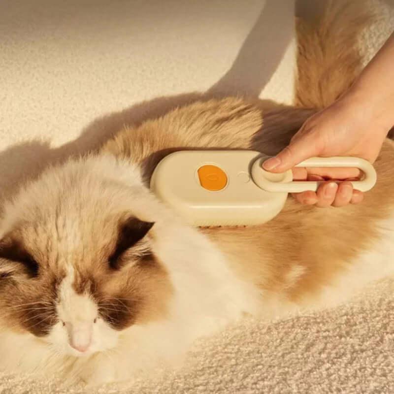 Escova elétrica para pelo de cães e gatos, escova a vapor para massagem de animais de estimação, remoção de pelos
