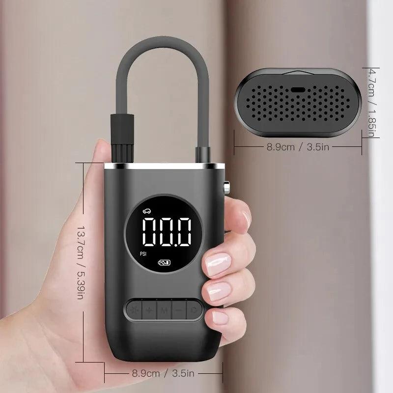 Mini Compressor Bomba de Ar Digital Elétrico Portátil e Multifuncional ideal para Pneus Bolas e Mais