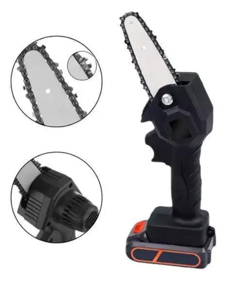 Mini Motoserra Elétrica Bateria De Lítio 24V Bivolt
