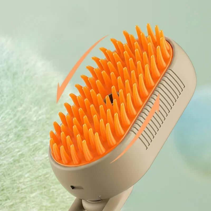 Escova elétrica para pelo de cães e gatos, escova a vapor para massagem de animais de estimação, remoção de pelos