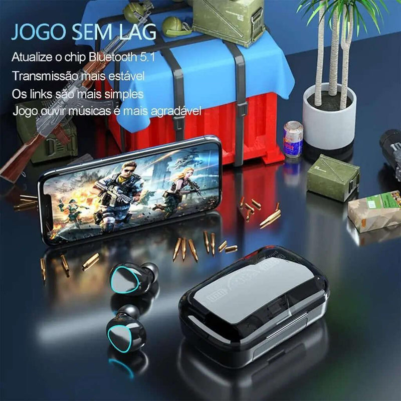 Fone De Ouvido Bluetooth 5.1 M10 Sem Fio tws Estéreo Com Pod Carregador A Prova D'água