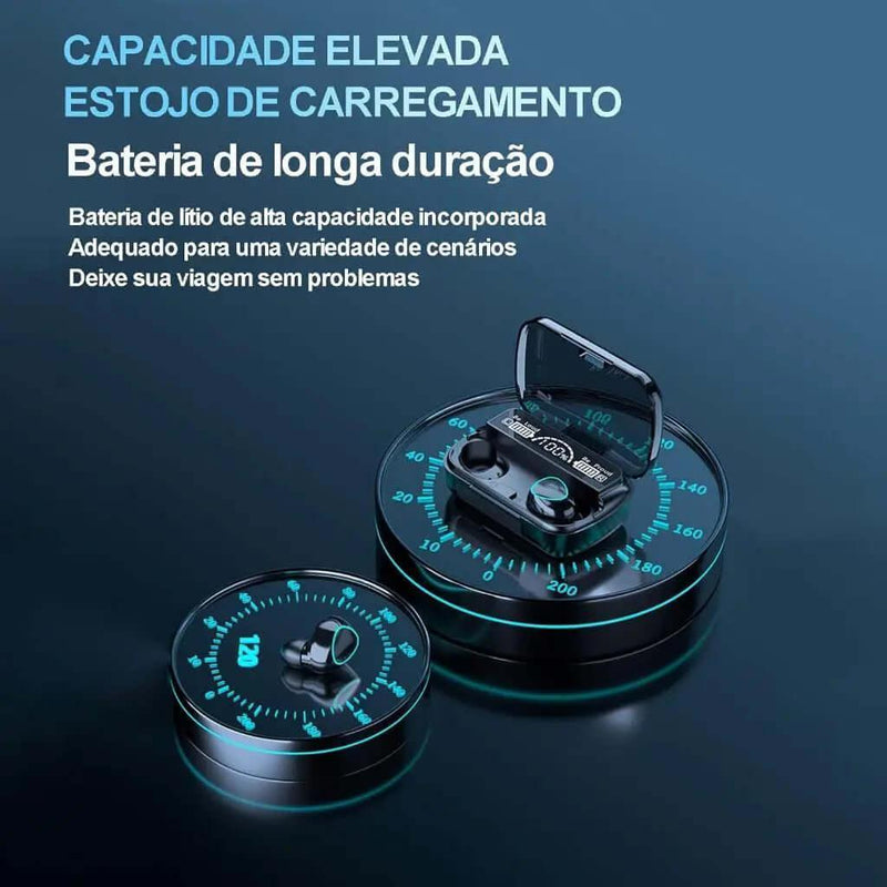 Fone De Ouvido Bluetooth 5.1 M10 Sem Fio tws Estéreo Com Pod Carregador A Prova D'água
