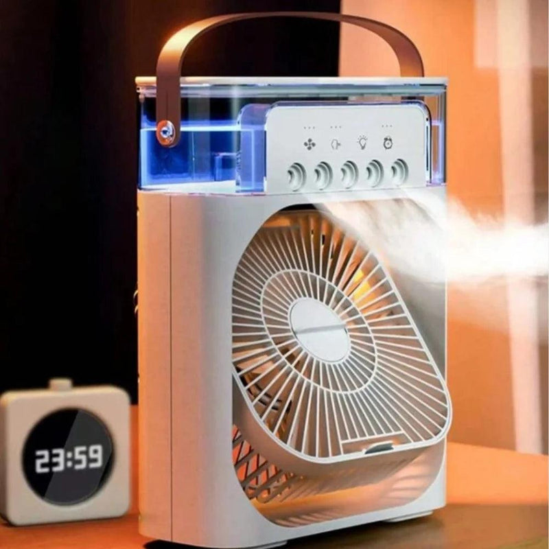 Ventilador Umidificador Portátil Mini Ar Condicionado Led
