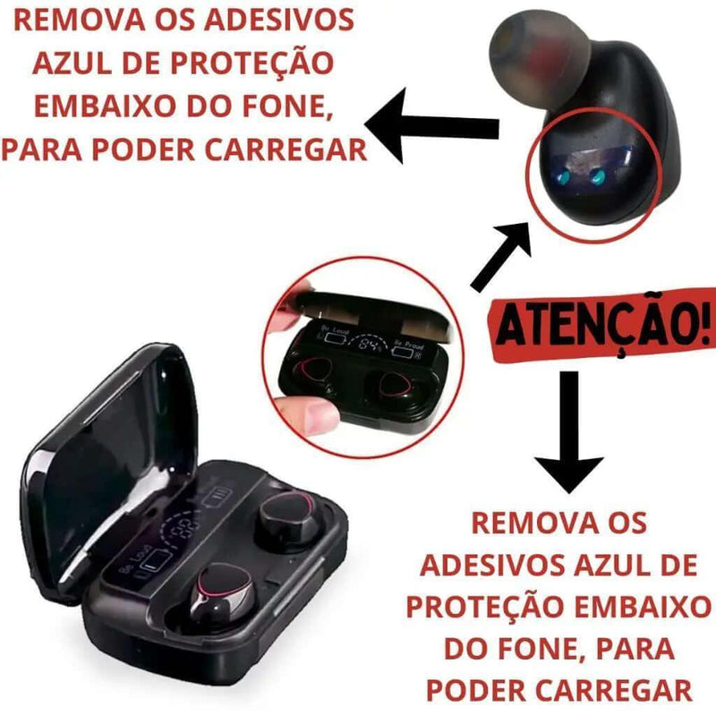 Fone De Ouvido Bluetooth 5.1 M10 Sem Fio tws Estéreo Com Pod Carregador A Prova D'água