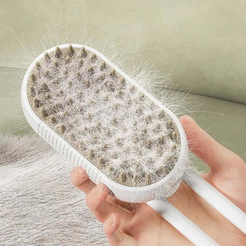 Escova elétrica para pelo de cães e gatos, escova a vapor para massagem de animais de estimação, remoção de pelos