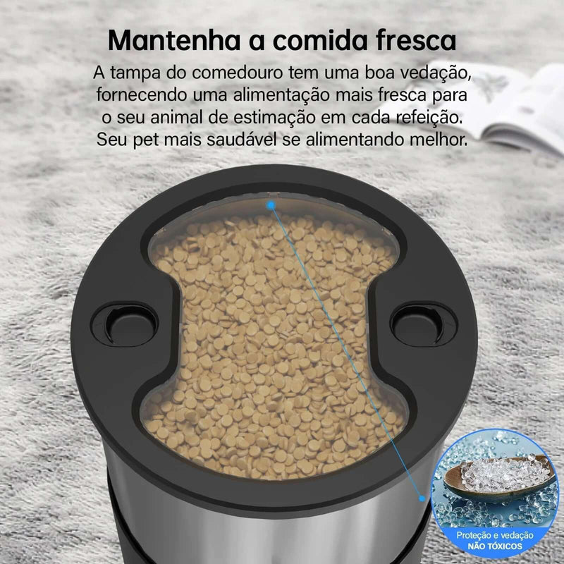 5L Pet Feeder with Microfone Automatic Cat Feeder Smart Dog Food Dispenser WiFi Timing Quantitative Stainless Steel Feeding Bowl
