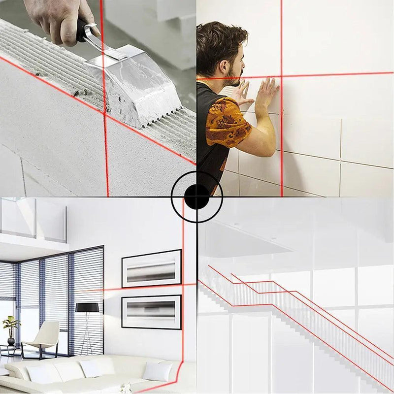 Mini laser de Linha Cruzada Nível a Laser com faixa de medição de 15m de comprimento de linha vertical e horizontal de autonivelamento
