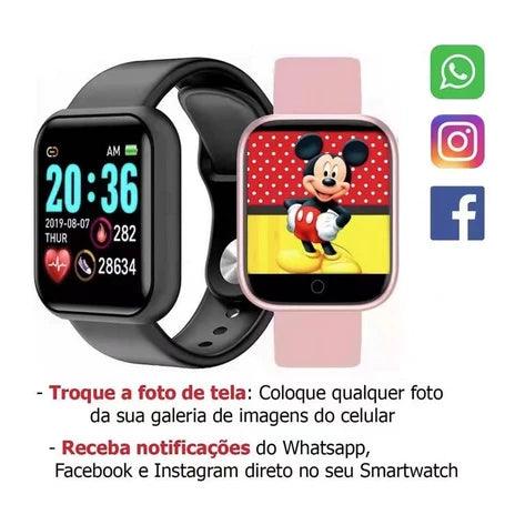 D20 pro relógio inteligente y68 bluetooth rastreador de fitness esportes relógio monitor freqüência cardíaca pressão