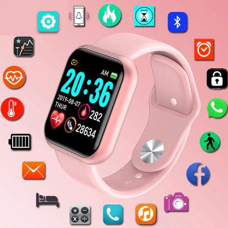 D20 pro relógio inteligente y68 bluetooth rastreador de fitness esportes relógio monitor freqüência cardíaca pressão