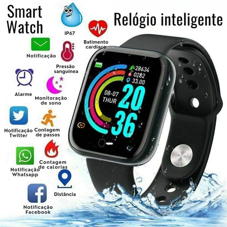 D20 pro relógio inteligente y68 bluetooth rastreador de fitness esportes relógio monitor freqüência cardíaca pressão