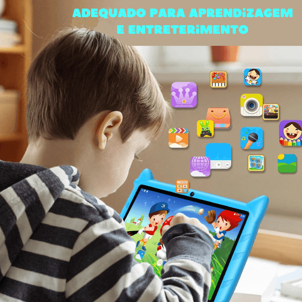 BDF Tablet com Câmera Dupla para Crianças, Android 13, 4GB de RAM, 64GB ROM, Expansão de 1TB, 5G WiFi, 4000mAh, 7 Polegadas